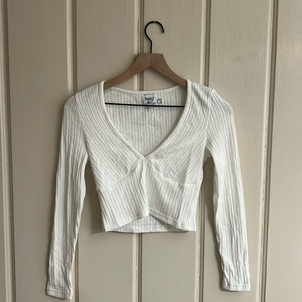 Princess Polly Wrapped Crop Long Sleeve